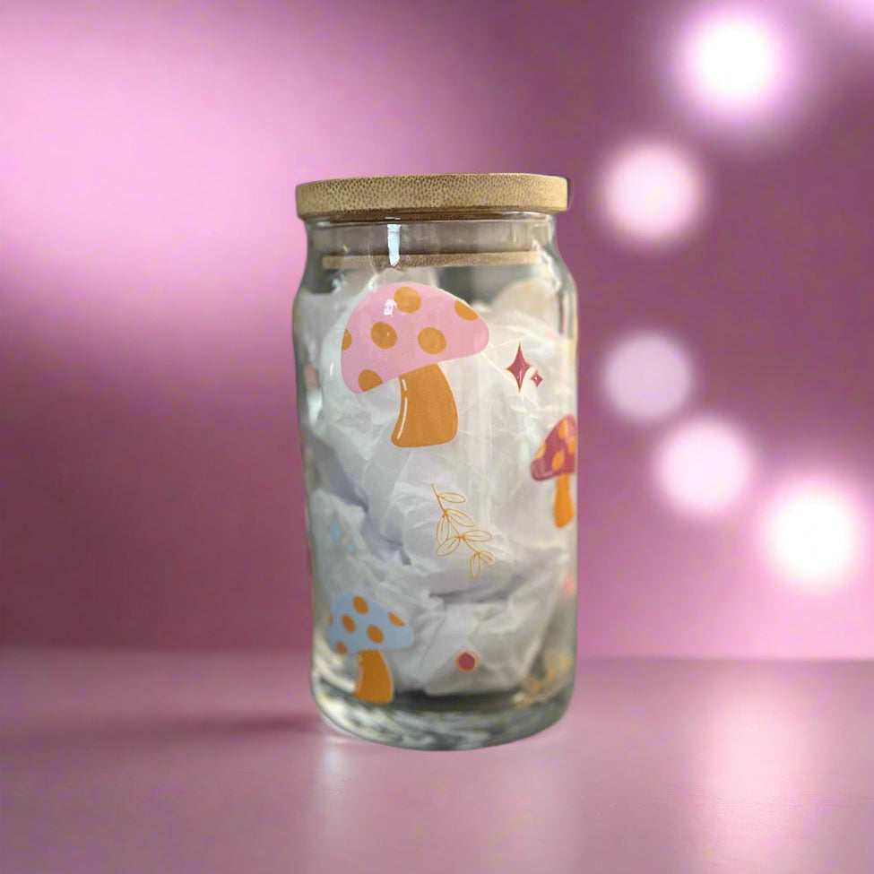 π Mushroom Glass Cup