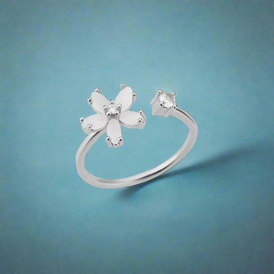 π« Moonlit Blossom Adjustable Ring