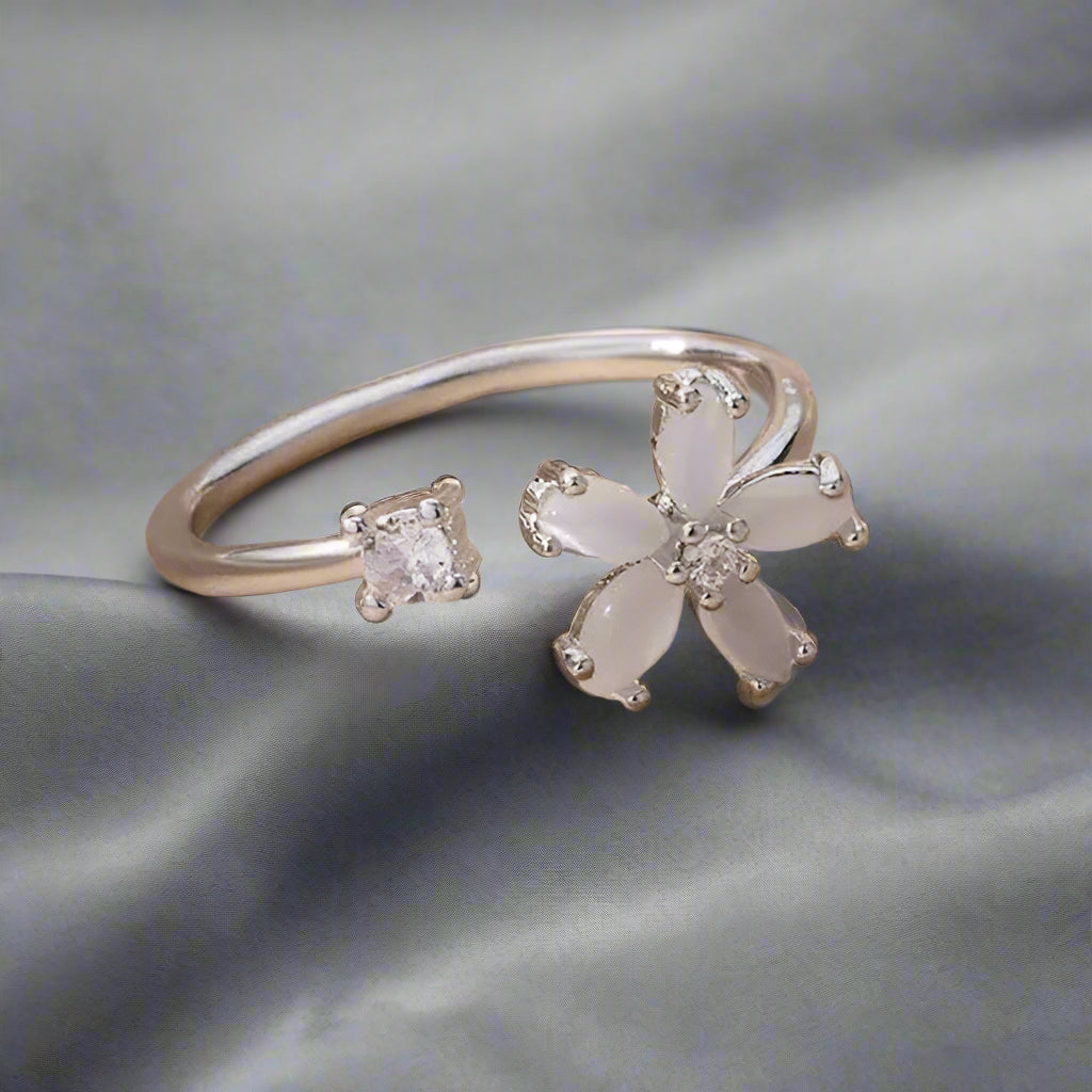 💫 Moonlit Blossom Adjustable Ring