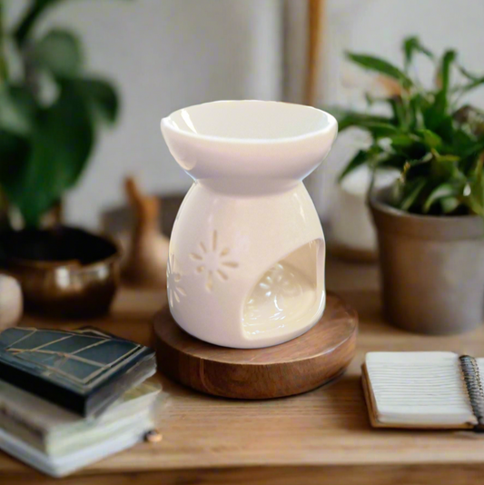 🌸 Ceramic Floral Wax Warmer