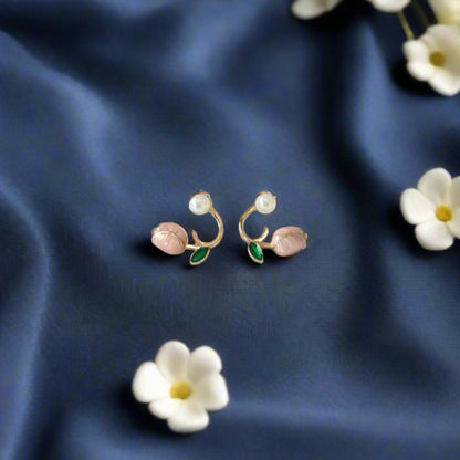 🌷✨ Blush Bloom Tulip Earrings