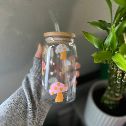 🍄 Mushroom Glass Cup
