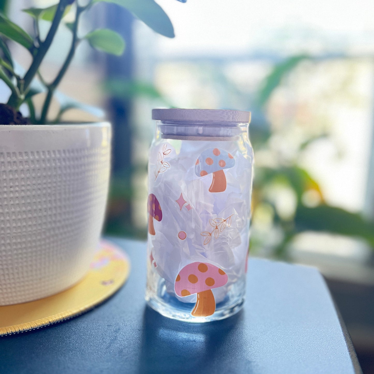 🍄 Mushroom Glass Cup