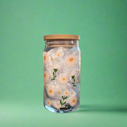 🌼✨ Daisy Breeze Glass Cup
