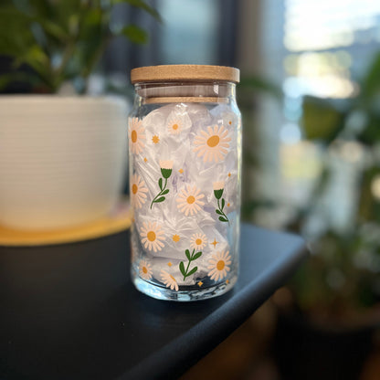 🌼✨ Daisy Breeze Glass Cup