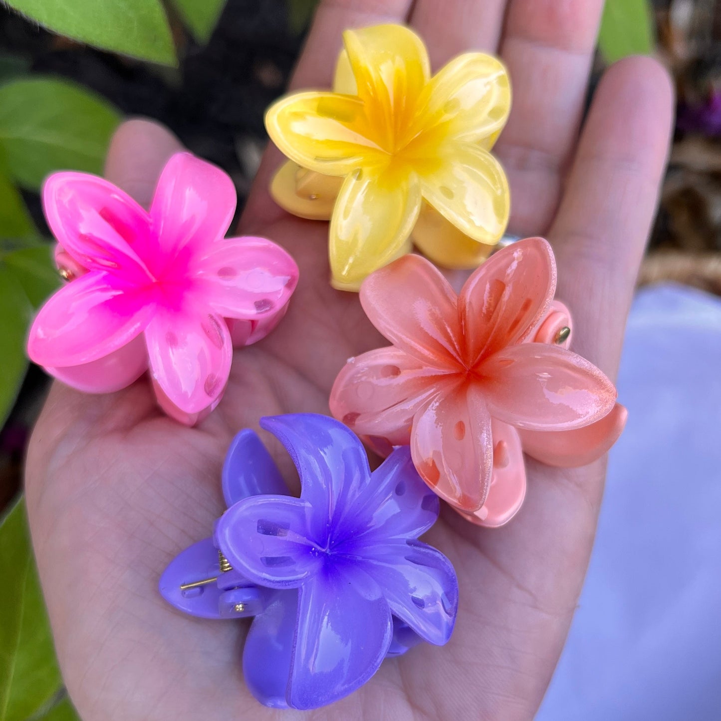 🌸 4pcs Blossom Charm Mini Hair Clips