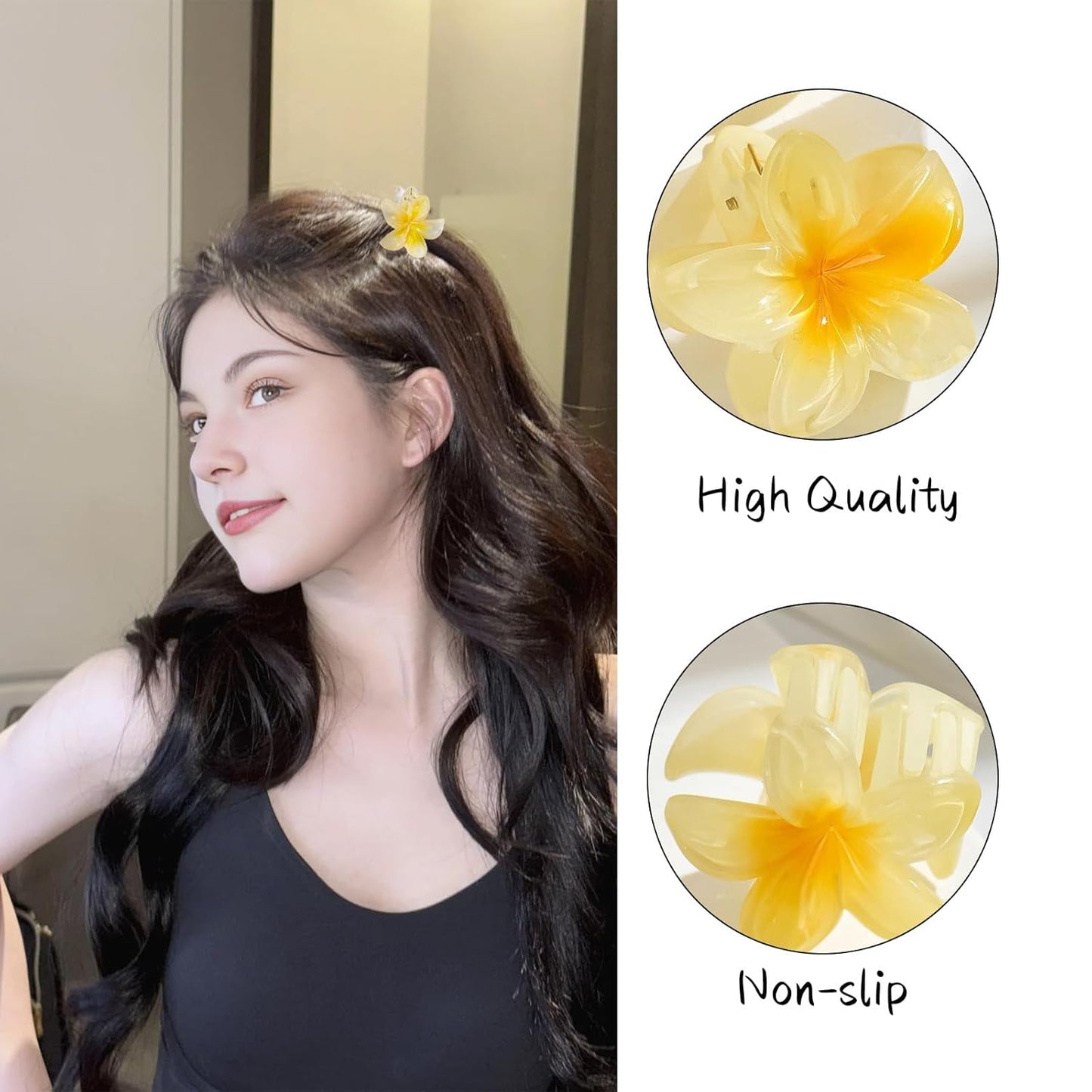 🌸 4pcs Blossom Charm Mini Hair Clips