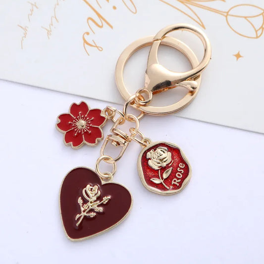 🌹Vintage Rose Charm Keychain