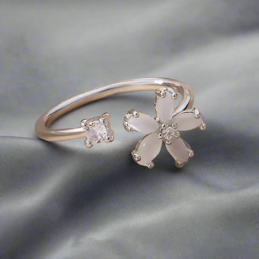 💫 Moonlit Blossom Adjustable Ring